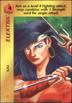 Marvel OverPower (Base Set) card nn99 Elektra: Sai