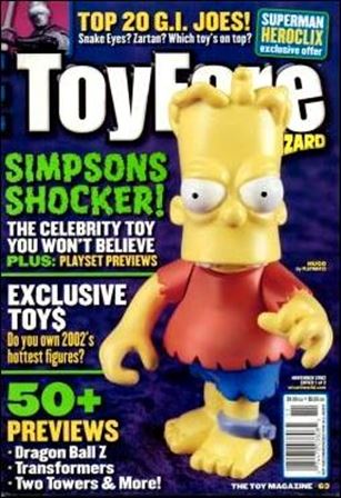 Toyfare: The Toy Magazine issue 63 Bart Simpson Cover