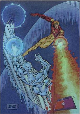 Marvel vs WildStorm (Chromium Refractor Parallel Base Set) card 79 Iceman vs Burnout