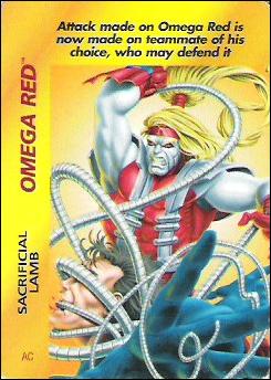 Marvel OverPower (Base Set) card nn158 Omega Red: Sacrificial Lamb