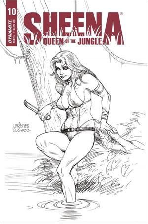 Sheena: Queen of the Jungle (2021) issue 10-F Joseph Michael Linsner 1:10 B&W Cover