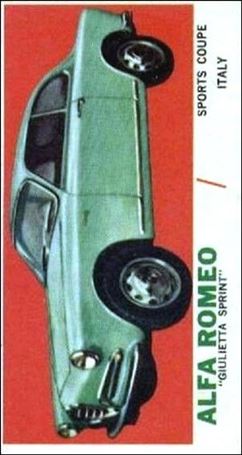 Sports Cars (1961) (Base Set) card 47 Alfa Romeo 