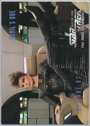 Star Trek: The Next Generation - The Episode Collection Season Four (Base Set) card 358 Devil's Due, Episode 87A