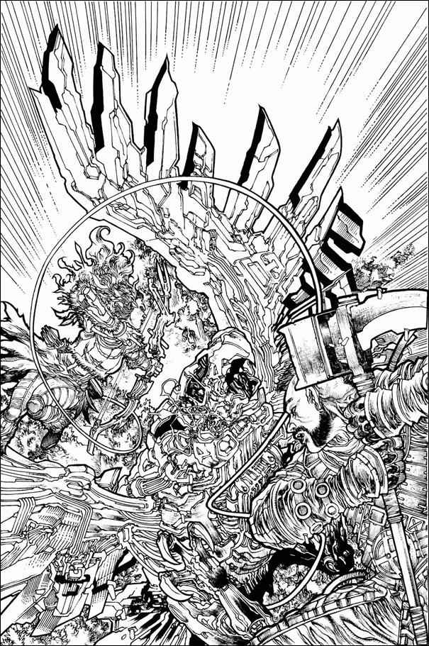 Horizon: Zero Dawn - Liberation issue 3-D Harvey Tolibao Black & White Cover