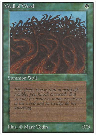 Magic the Gathering: Unlimited (Base Set) card 226 Wall of Wood