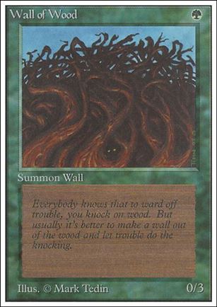 Magic the Gathering: Unlimited (Base Set) card 226 Wall of Wood