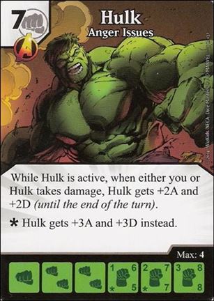 Marvel Dice Masters Avengers vs. X-Men  card 7 Hulk: Anger Issues