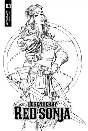 Legenderry Red Sonja (2018) issue 3-B Joe Benitez B&W Cover