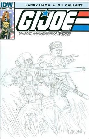 G.I. Joe: A Real American Hero issue 204-B Larry Hama 1:10 Sketch Cover