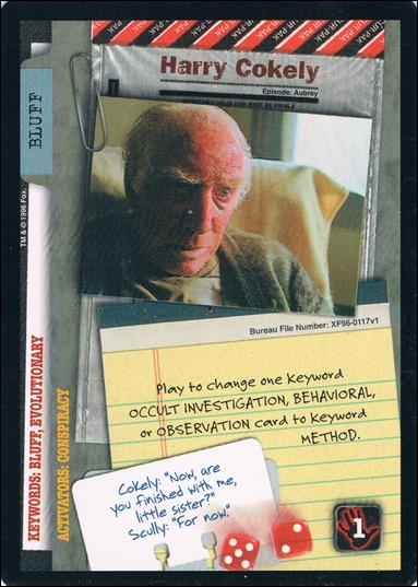 X-Files: Premiere Edition (Base Set) card XF96-0117v1 Harry Cokely