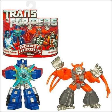 Transformers: Robot Heroes figure 7 Optimus Prime & Unicron