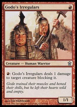 Magic the Gathering: Saviors of Kamigawa (Base Set) card 101 Godo's Irregulars