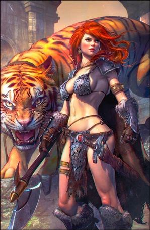 Red Sonja: Death and the Devil issue 1-Z Tiago Da Silva Virgin Knight of Comics Cover 1/400