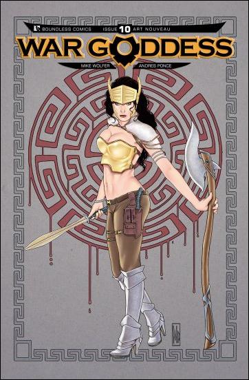 War Goddess issue 10-D Art Nouveau Cover