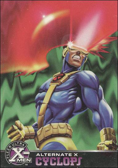 1996 Fleer Ultra X-Men All Chromium (Alternate X Embossed Subset) card 7 Cyclops