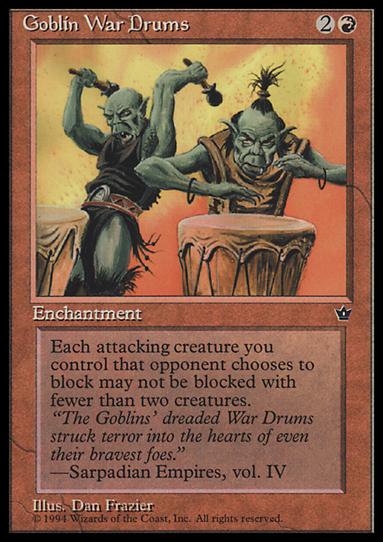 Magic the Gathering: Fallen Empires (Base Set) card 58-C Goblin War Drums