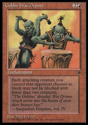 Magic the Gathering: Fallen Empires (Base Set) card 58-C Goblin War Drums