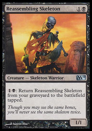 Magic the Gathering: 2011 Core Set (Base Set) card 112 Reassembling Skeleton