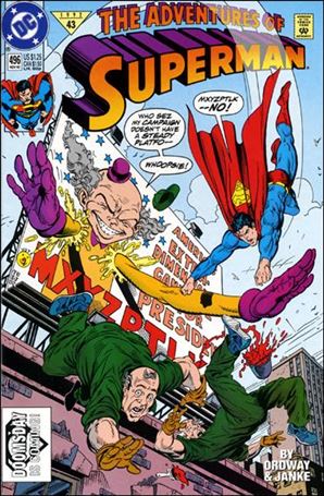 Adventures of Superman (1987) issue 496 Orange & Purple Logo Cover