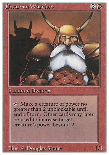 Magic the Gathering: Revised (Base Set) card 144 Dwarven Warriors