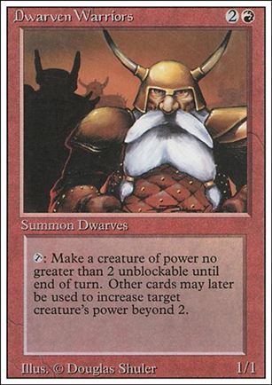 Magic the Gathering: Revised (Base Set) card 144 Dwarven Warriors