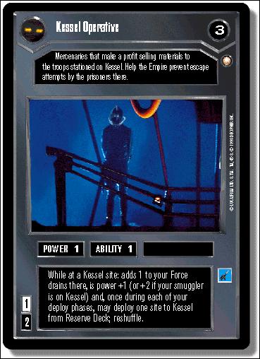 Star Wars: Special Edition Limited (Base Set) card 17 Kessel Operative