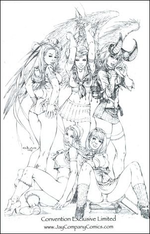 Darkness (1996) issue 10-F Jay Company Ebas Virgin Sketch Cover