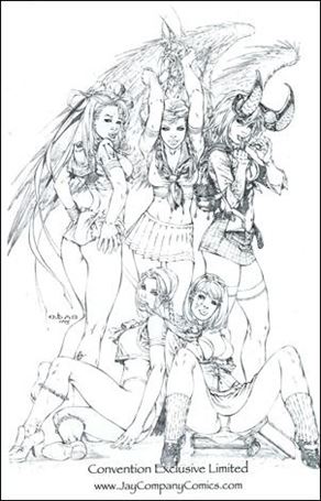 Darkness (1996) issue 10-F Jay Company Ebas Virgin Sketch Cover