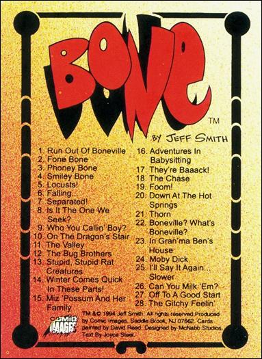 Bone: Series 1 (Base Set) card 90 Checklist
