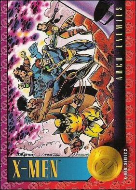 X-Men: Series 2 (Base Set) card 39 X-Men vs. Magneto and the Acolytes