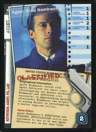 X-Files: 101361 (Base Set) card XF97-0398x1 Agent Fred Nemhauser