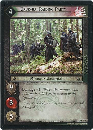 Lord of the Rings: The Fellowship of the Ring (Base Set) card 1 C 158 Uruk-Hai Raiding Party