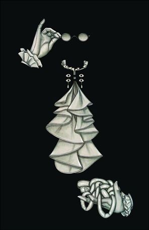 Stuff of Nightmares issue 1-M Webstore Exclusive Jenny Frison B&W Virgin Cover