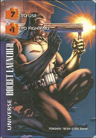 Marvel OverPower (Base Set) card nn247-B Rocket Launcher - Power Surge Variant
