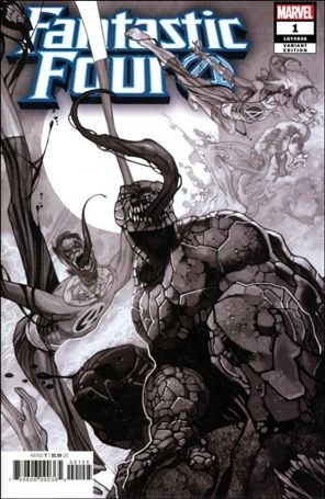 Fantastic Four (2018) issue 1-NA Simone Bianchi Venomized B&W Party Cover