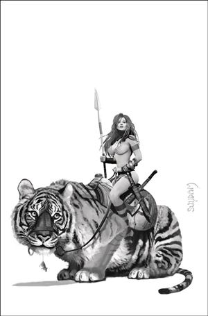 Red Sonja: Price of Blood issue 3-M Arthur Suydam 1:35 Black & White Virgin Cover