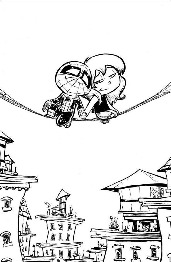 Ultimate Spider-Man (2024) issue 1-ZR Skottie Young Webstore B&W Virgin Cover