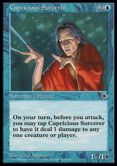 Magic the Gathering: Portal (Base Set) card 43 Capricious Sorcerer
