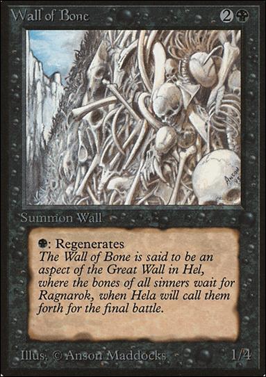 Magic the Gathering: Limited Edition Beta (Base Set) card 133 Wall of Bone