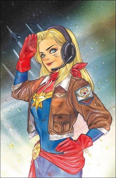 Captain Marvel (2019) issue 16-G Peach Momoko Amorphous Ink Virgin Cover1/600