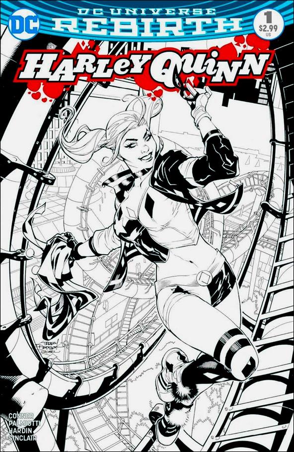 Harley Quinn (2016) issue 1-UA Terry Dodson Midtown Comics B&W Cover