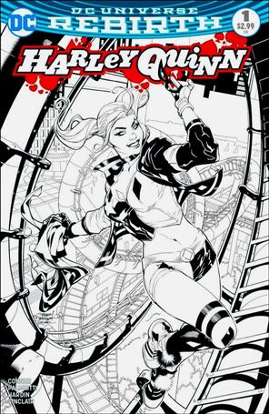 Harley Quinn (2016) issue 1-UA Terry Dodson Midtown Comics B&W Cover