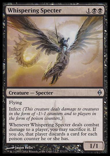 Magic the Gathering: New Phyrexia card 77 Whispering Specter