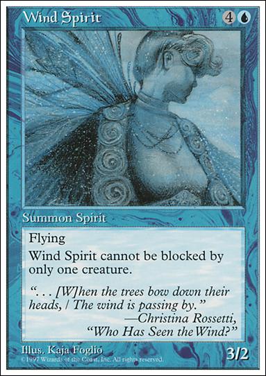 Magic the Gathering: 5th Edition (Base Set) card 136 Wind Spirit