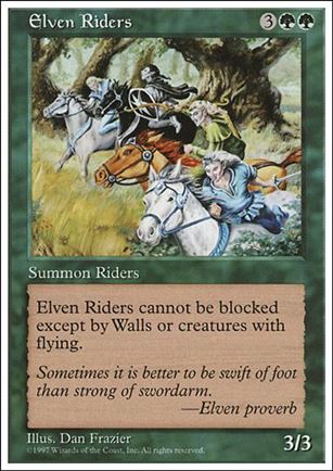 Magic the Gathering: 5th Edition (Base Set) card 291 Elven Riders