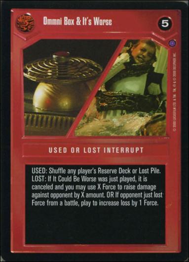 Star Wars: Reflections II: Expanding the Galaxy (Base Set) card 52 Ommni Box & It's Worse