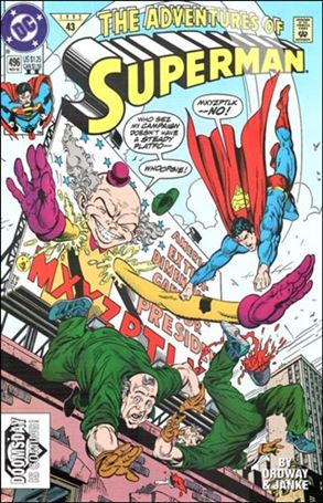 Adventures of Superman (1987) issue 496-B Yellow & White Logo Cover (2nd Printing)