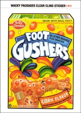 Wacky Packages All-New: Series 1 (Cling Subset) card 5 Foot Gushers
