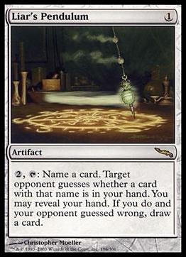 Magic the Gathering: Mirrodin (Base Set) card 196 Liar's Pendulum