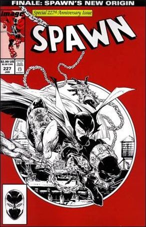 Spawn issue 227-B 1:25 Black and White Cover